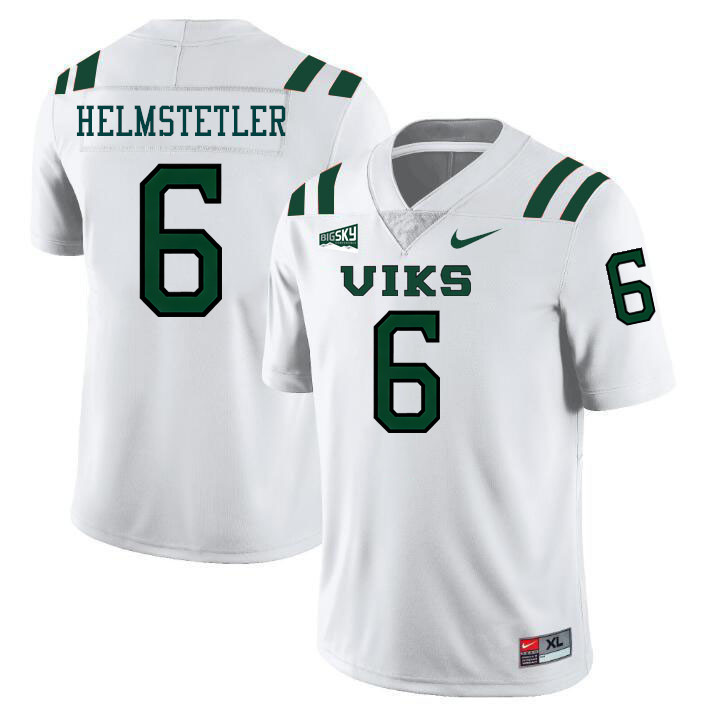 Portland State Vikings #6 Jaxton Helmstetler College Footbaall Jerseys,Uniforms Stitched-White